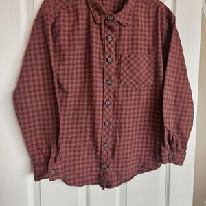 Maurices Maroon Plaid Casual Shirt